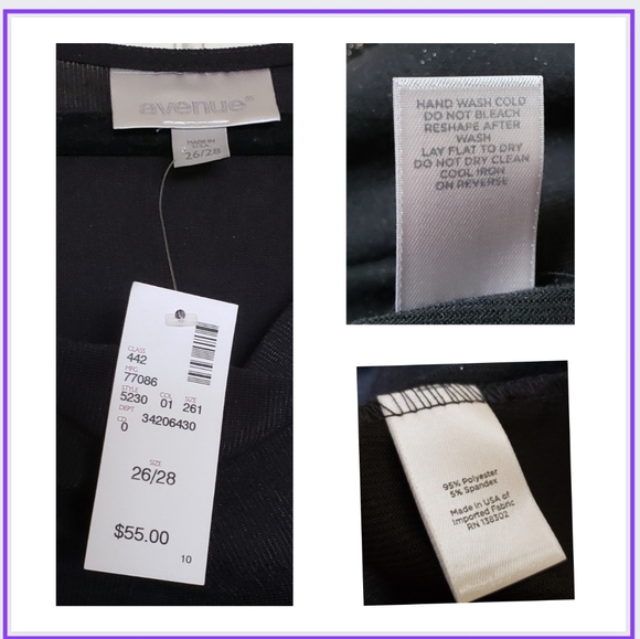 🔥NWT / AVENUE / TOP / BLACK & GOLD / 26/28W - Picture 4 of 10